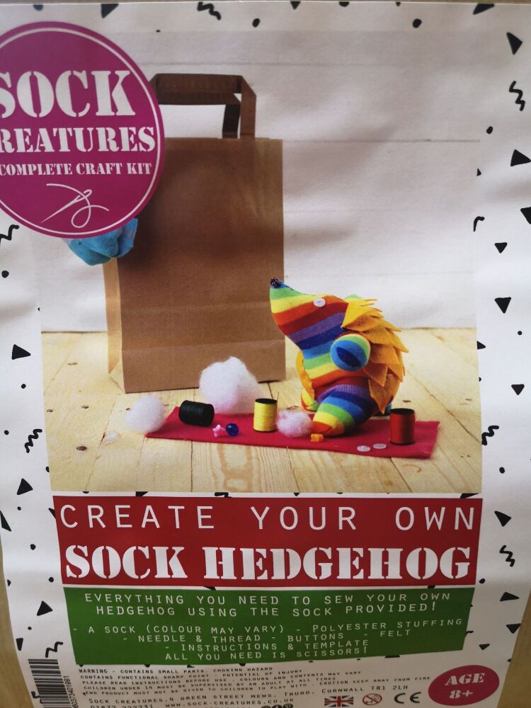 Create your own sock hedgehog