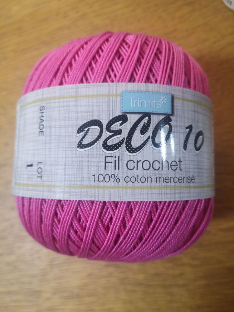 Trimits Deco 10 crochet yarn fuchsia pink