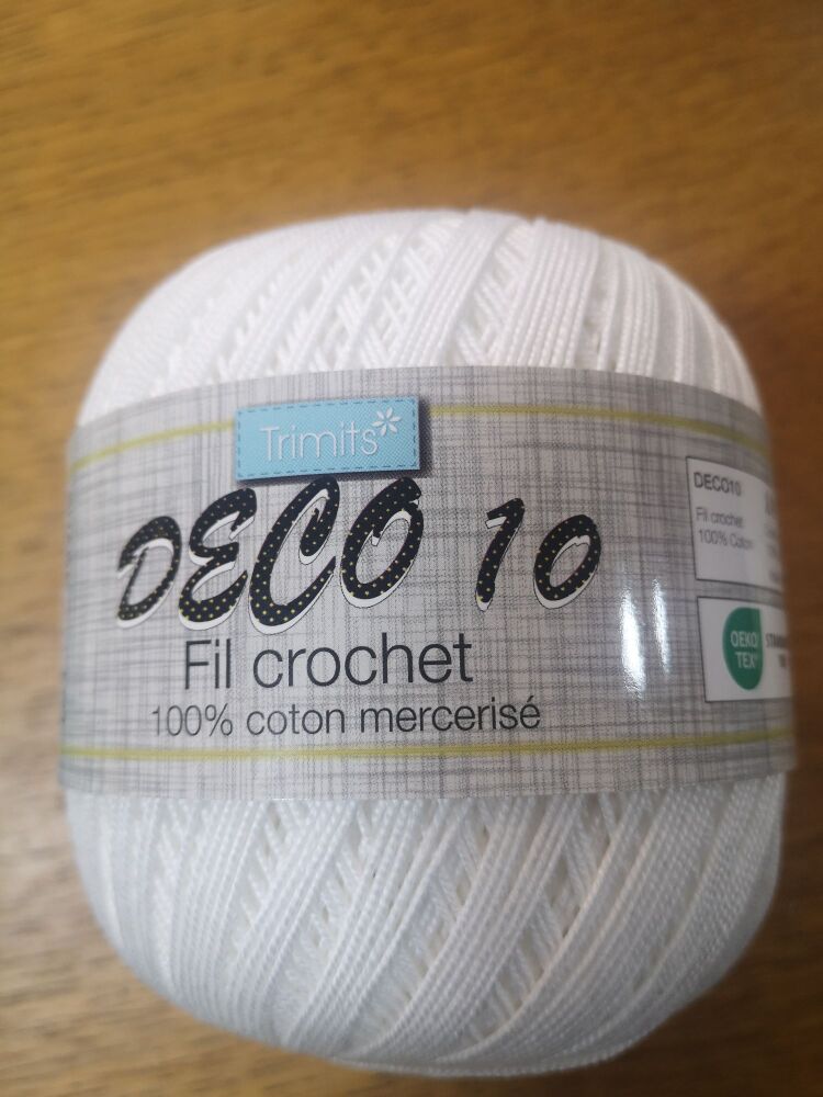 Trimits Deco 10 crochet yarn white