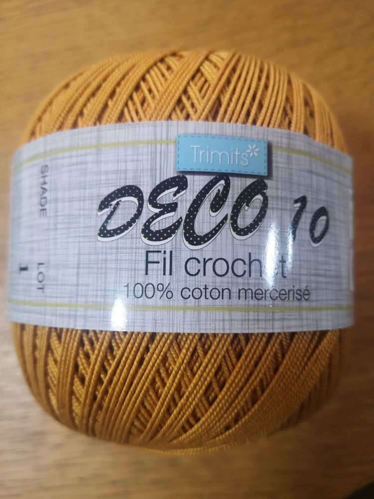 Trimits Deco 10 crochet yarn mustard yellow