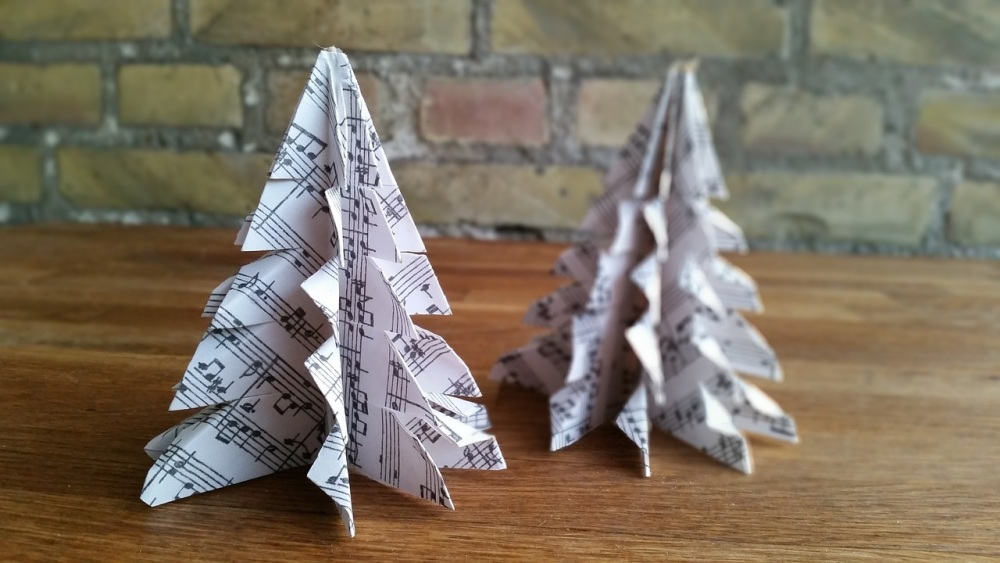 origami Christmas trees Monday 25th November 10am - 12noon