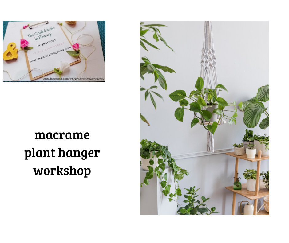 macrame plant hanger  workshop Wednesday 29th January 10am -1pm