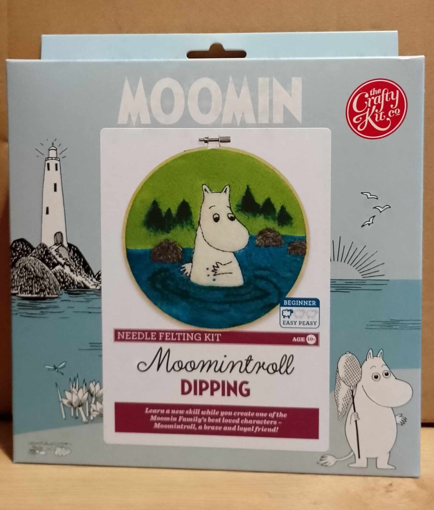 Moomintroll Dipping needle felting kit by The Craft Kit Co