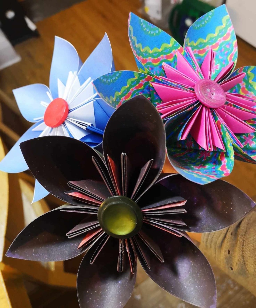 origami kusudama flowers Friday  20th June 10 -12