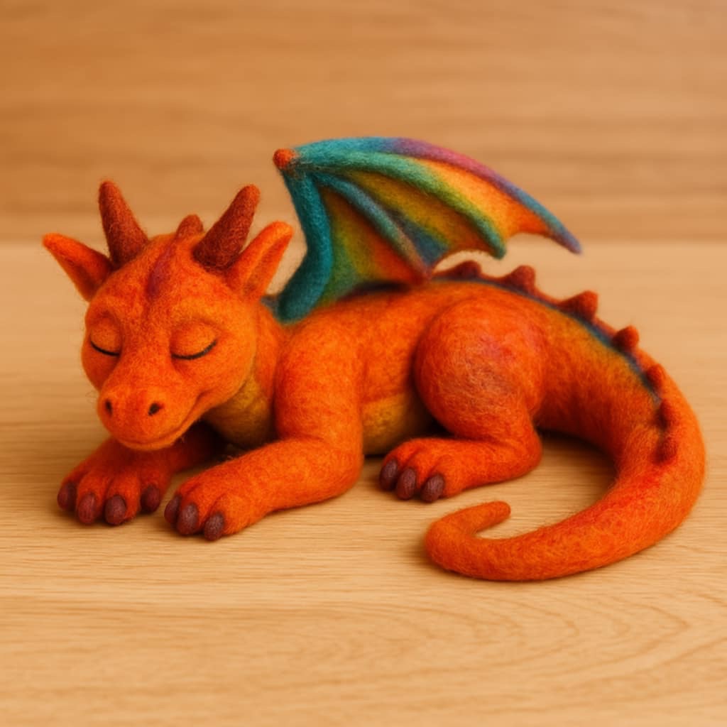 needle felted dragons Wednesday 16th July 10pm -1.30pm