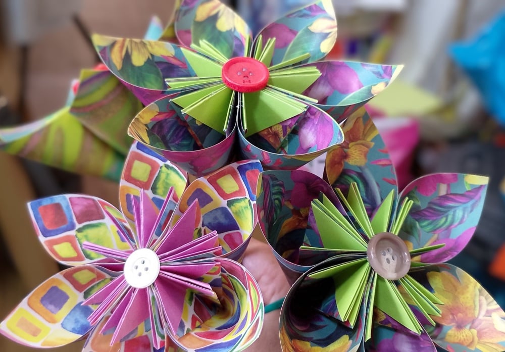 origami kusudama flowers Tuesday 6th January 2026 10am -12noon