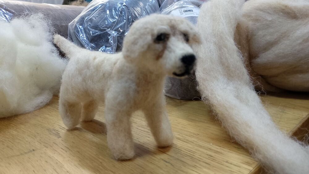Needle felted dogs workshop Wednesday 21st January 10am -2pm