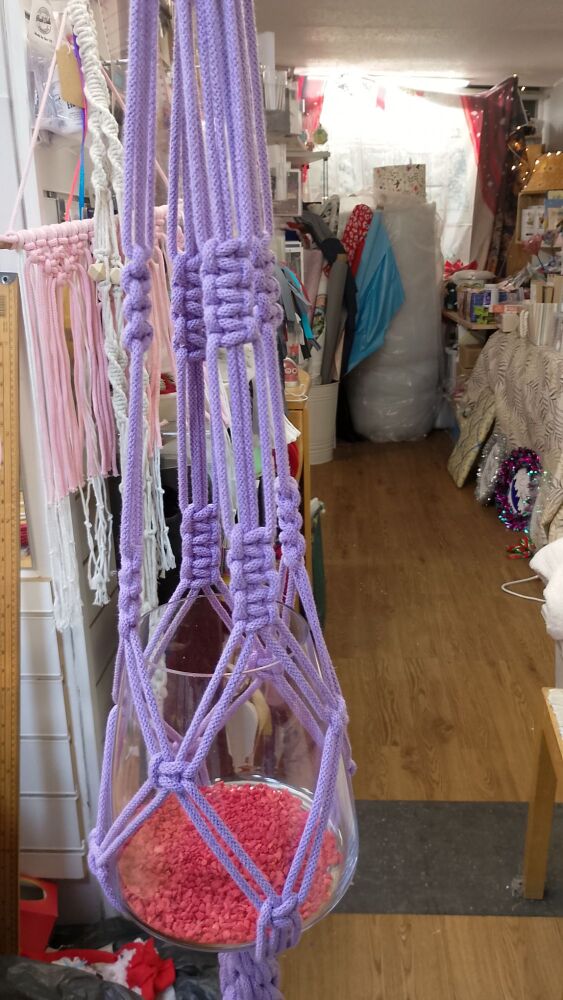 macrame plant hanger  workshop Wednesday 18th March 10am - 1pm