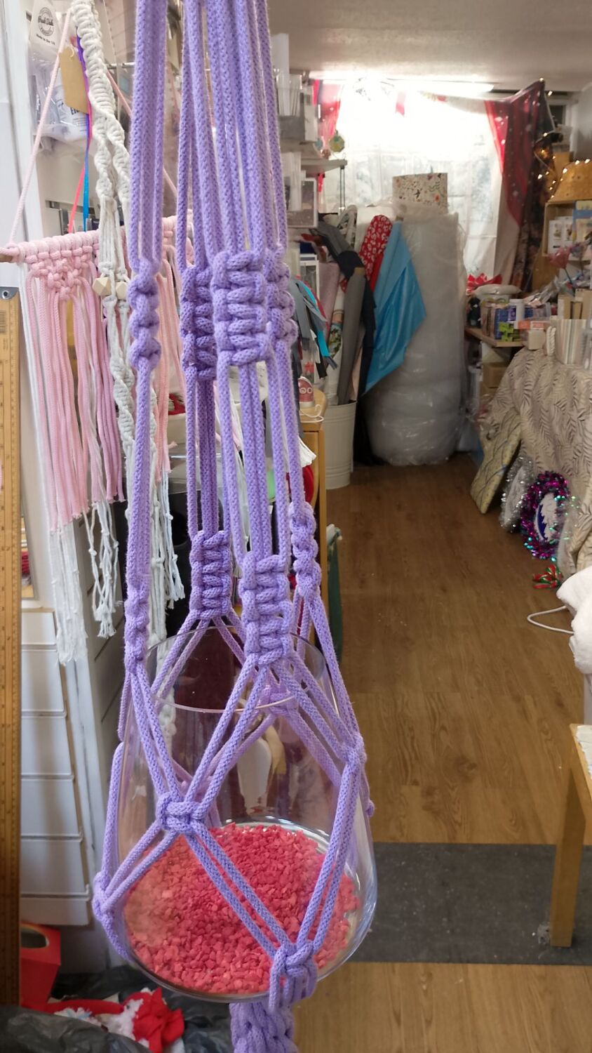 macrame plant hanger  workshop Wednesday 18th March 10am - 1pm