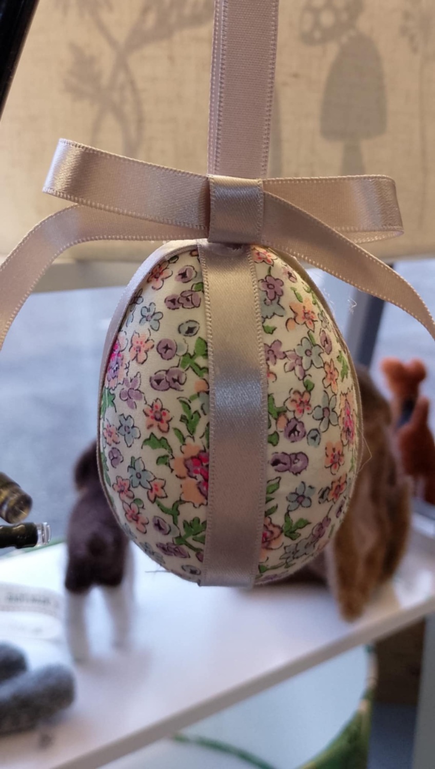 fabric covered egg workshop Wednesday 25th March 6pm -8pm