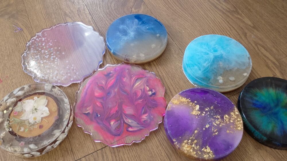 resin coasters Monday 23rd March 10am - 12noon