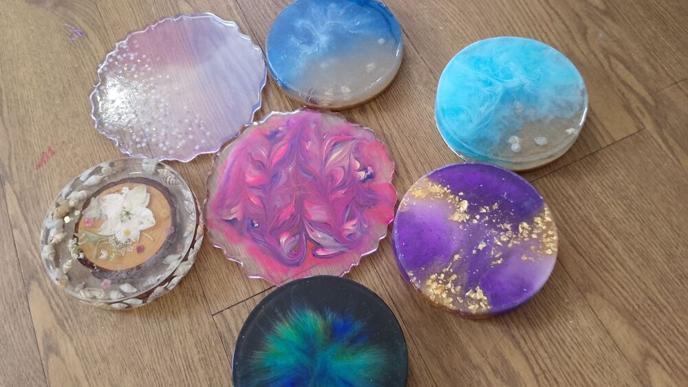 resin coasters Wednesday 15th April 6pm -8pm