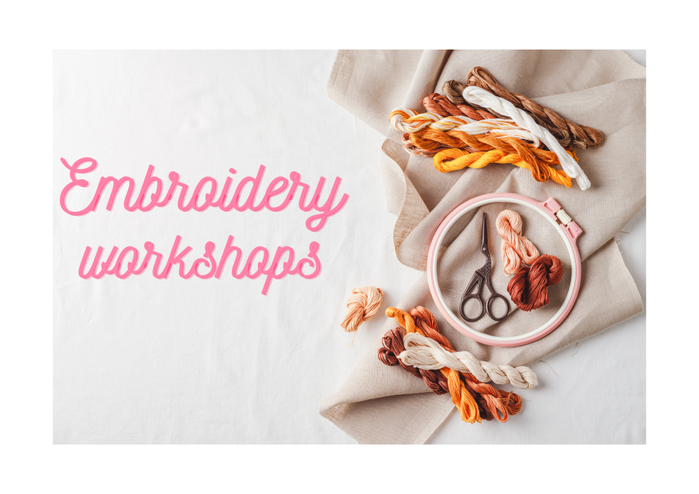 embroidery workshop using Corinne Lapierre kits Monday 18th May 6pm -9pm