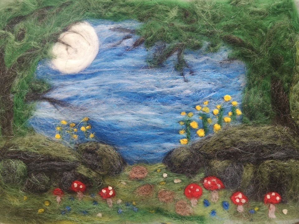 needle felted pictures Monday 10th August 10am - 12 noon