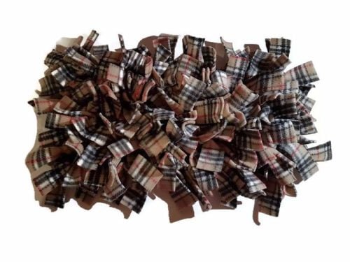 Beige Tartan Mini Fleecy Forage Treat Mat