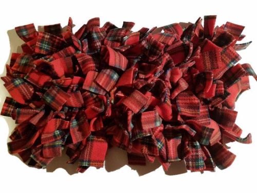 Royal Stewart Red Tartan Mini Fleecy Forage Treat Mat