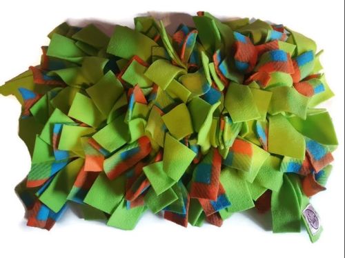 Lime green and Orange Mini Fleecy Forage Treat Mat