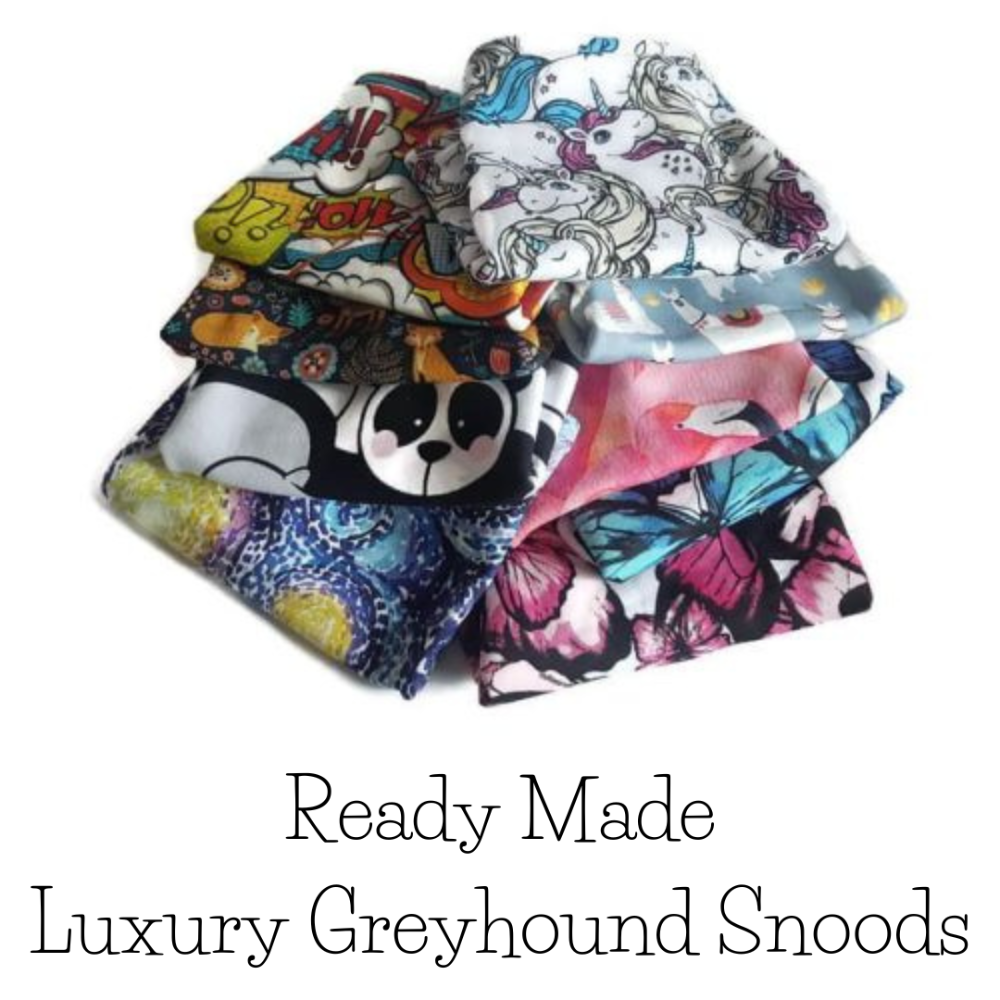 <!-- 002 -->Ready Made Luxury Greyhound Snoods