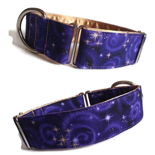 1.5" Purple Supernova Whippet House Collar 