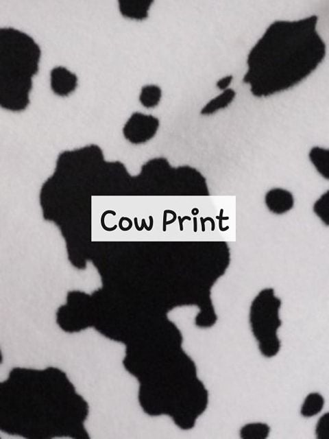 Cow print fleece