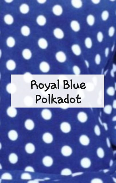 royal blue polkadot fleece