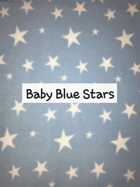 baby blue stars fleece