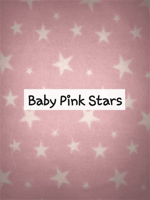 baby pink stars fleece