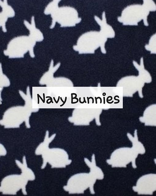 navy bunnies fleece
