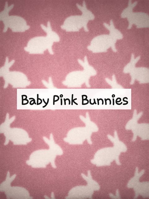 baby pink bunnies fleece