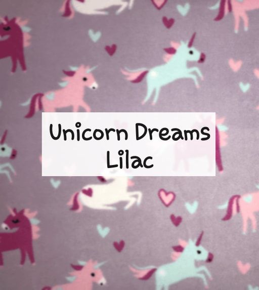 unicorn dreams lilac fleece