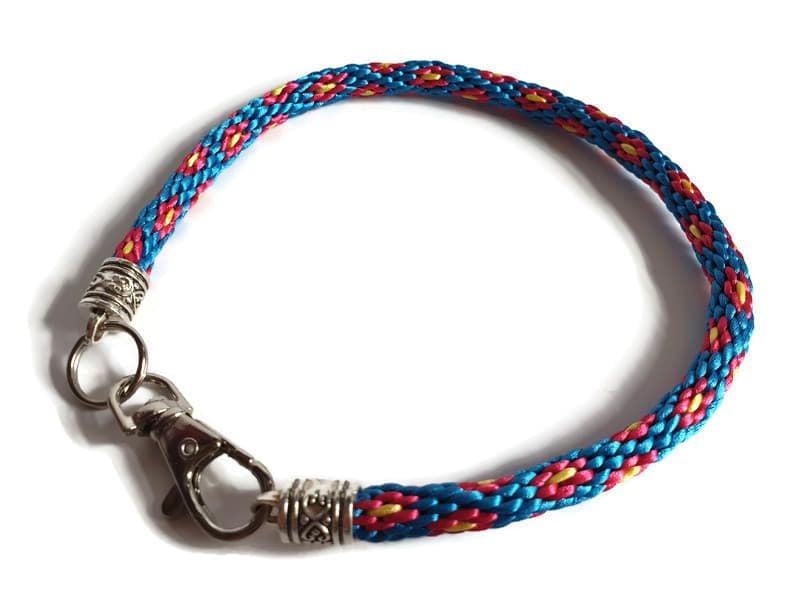 Create Your Own - Flowers Braided Tag Dog Collar