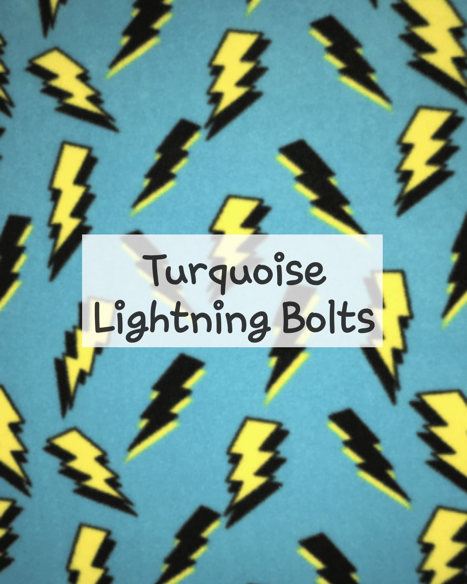 Turquoise Lightning Bolts Fleece