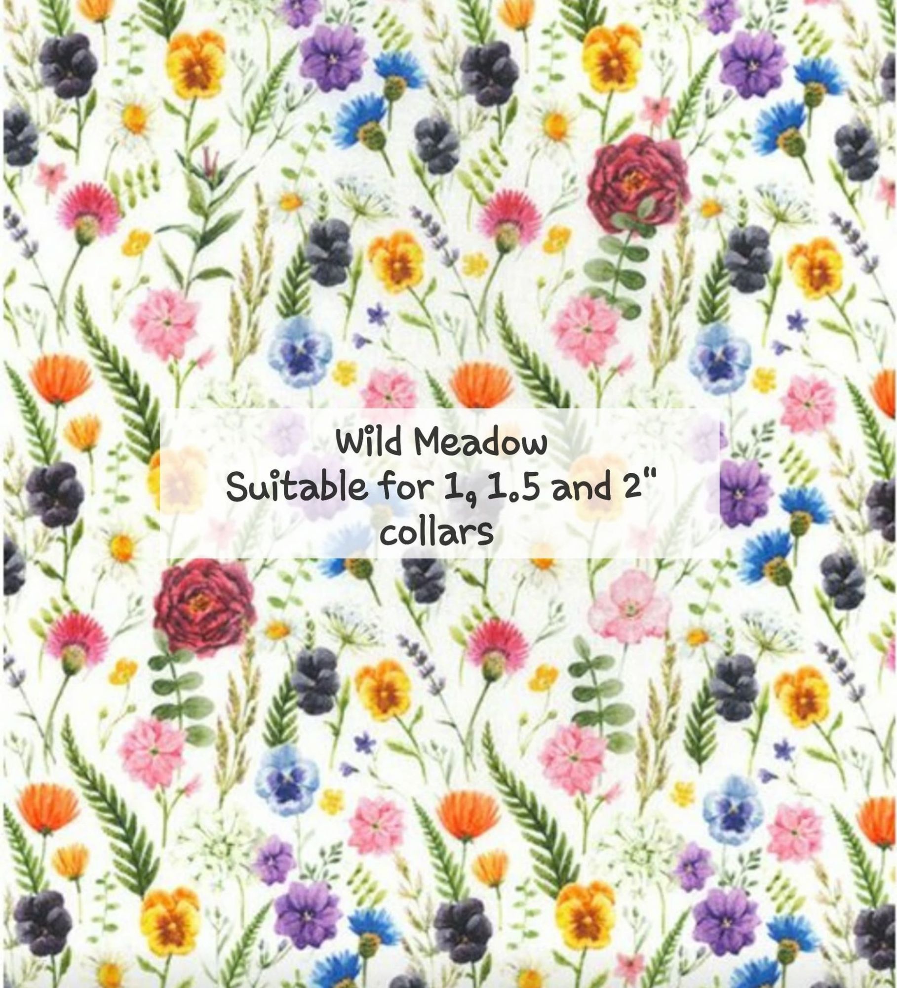 Wild Meadow - Suitable for 1, 1.5 and 2 inch collars