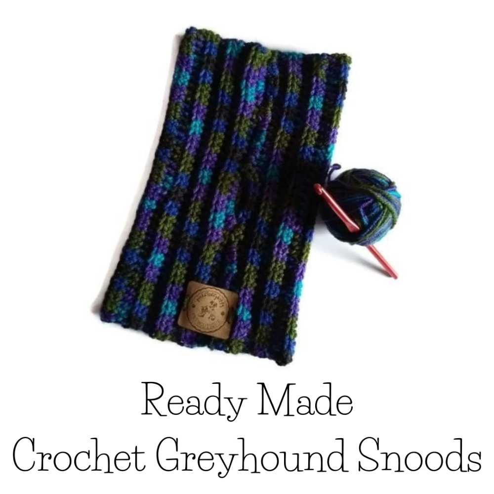 <!-- 006 -->Ready Made Crochet Greyhound Snoods