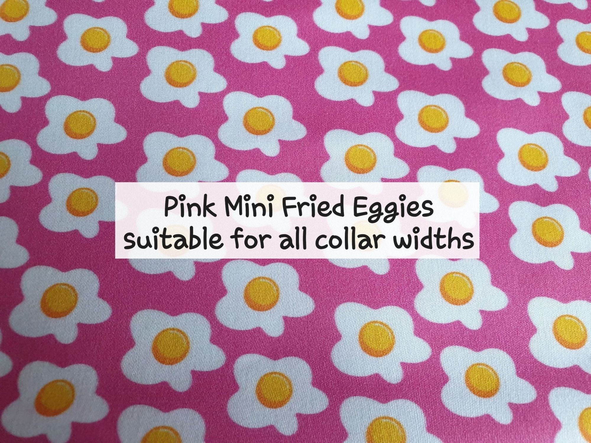 Pink Mini Fried Eggies - Suitable for all collar widths