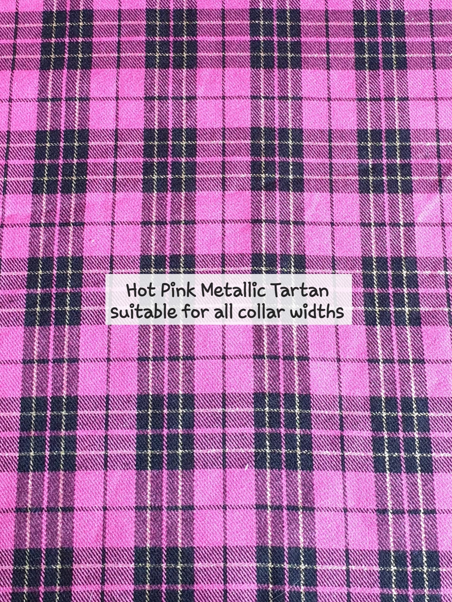 Hot Pink Metallic Tartan