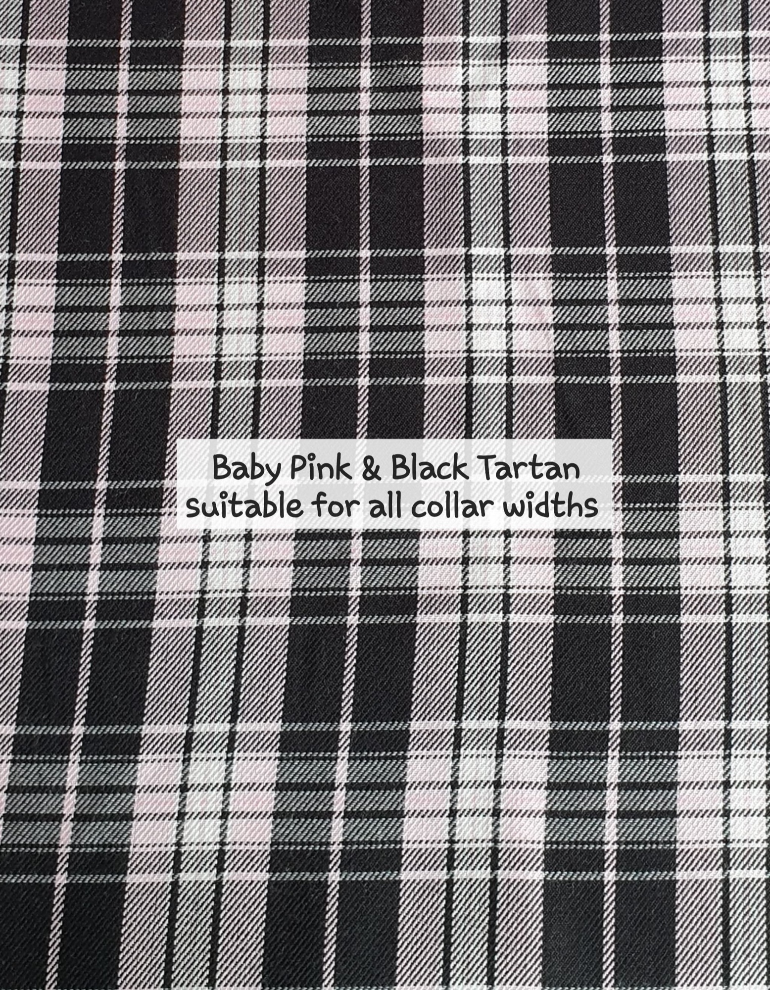 Baby Pink & Black Tartan
