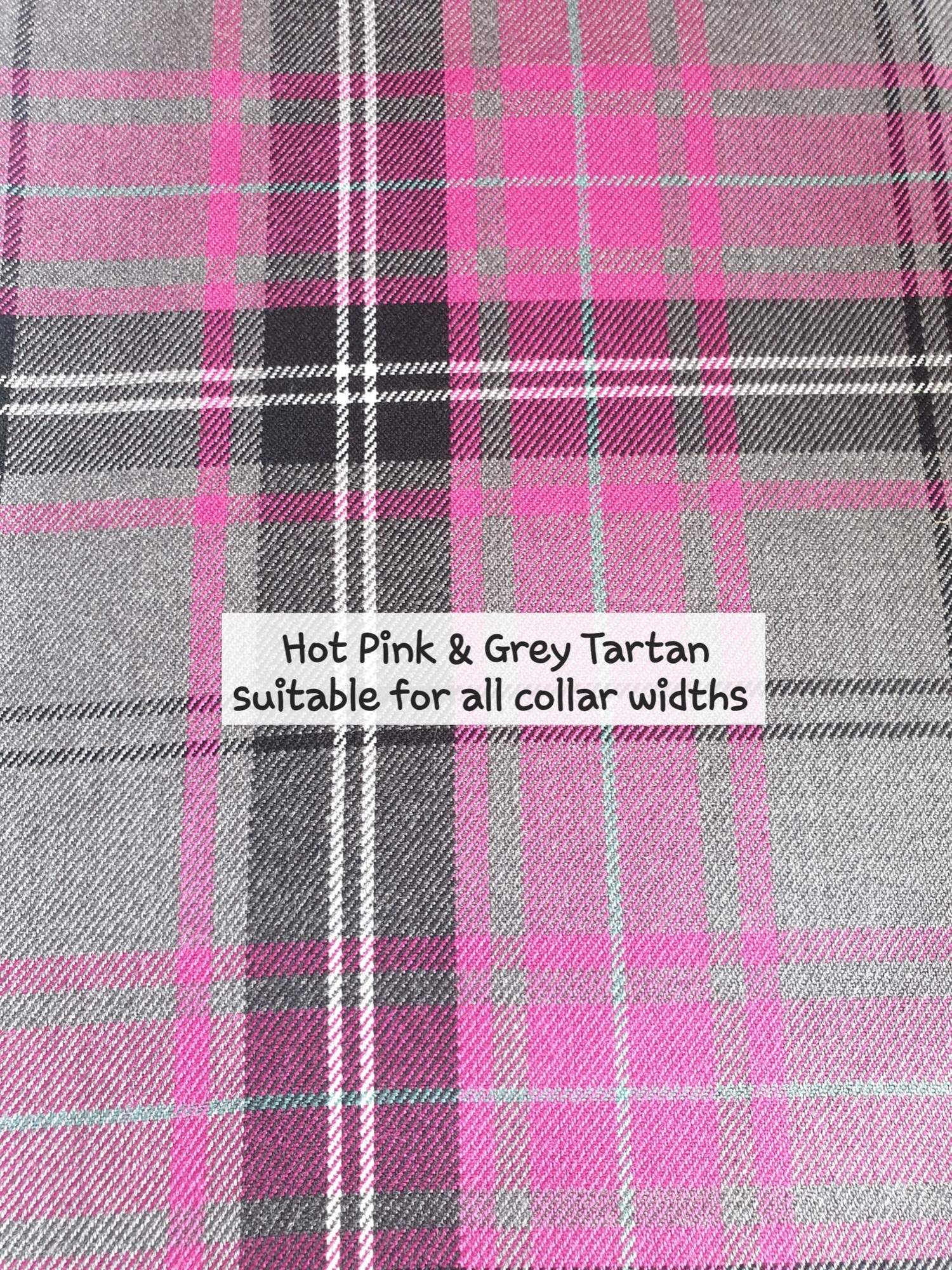 hot pink & grey tartan