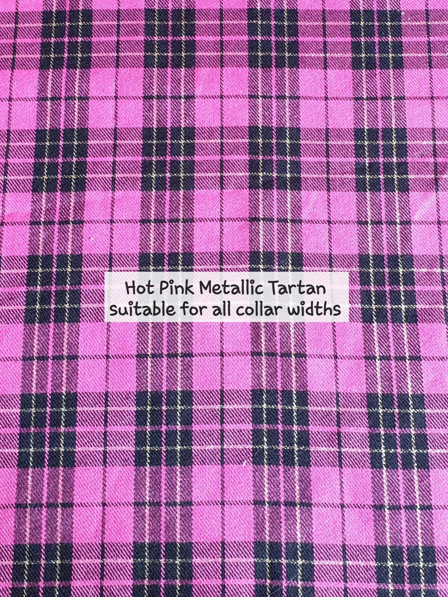 hot pink metallic tartan