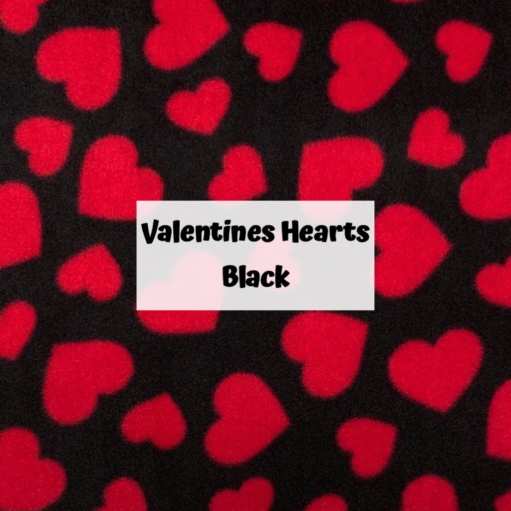 Valentines Hearts Black