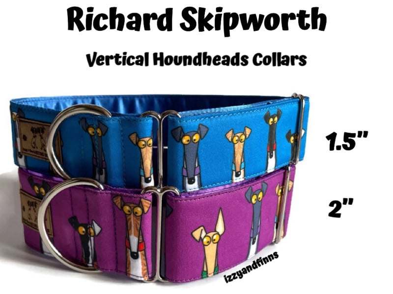*NEW* Richard Skipworth 'Vertical Houndheads' Fabric Collars  **Made to Order**