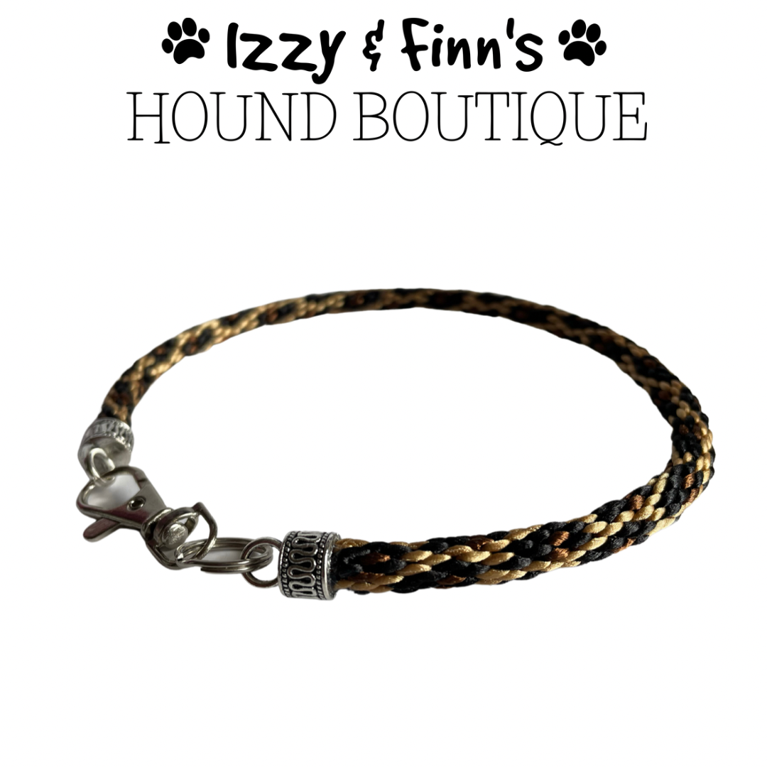 Create Your Own - Leopard Braided Tag Dog Collar 