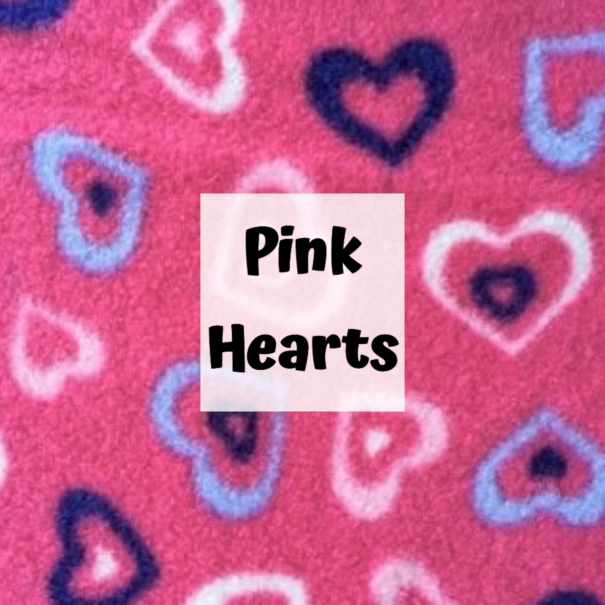 pink hearts fleece