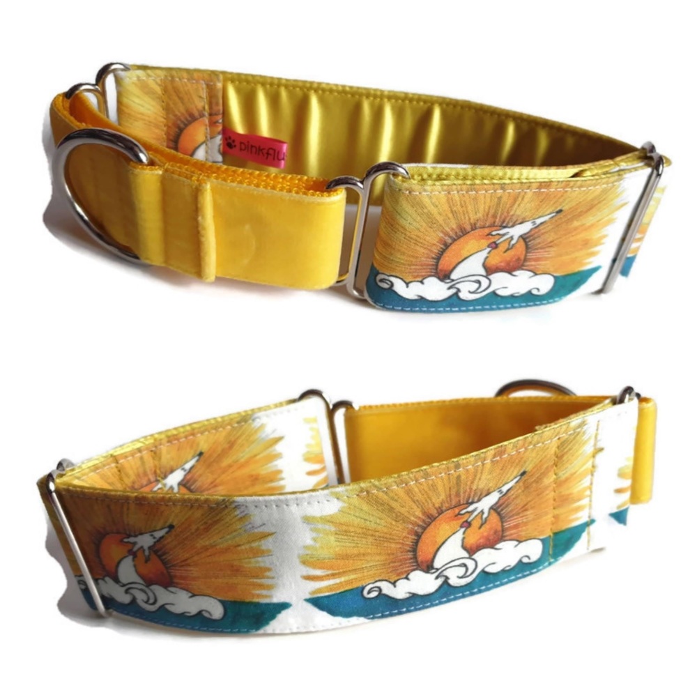 Nellie Doodles 'The Sun' Fabric Collars  **Made to Order**