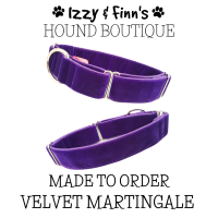 Made to Order - Double Swiss Velvet Martingale Collar