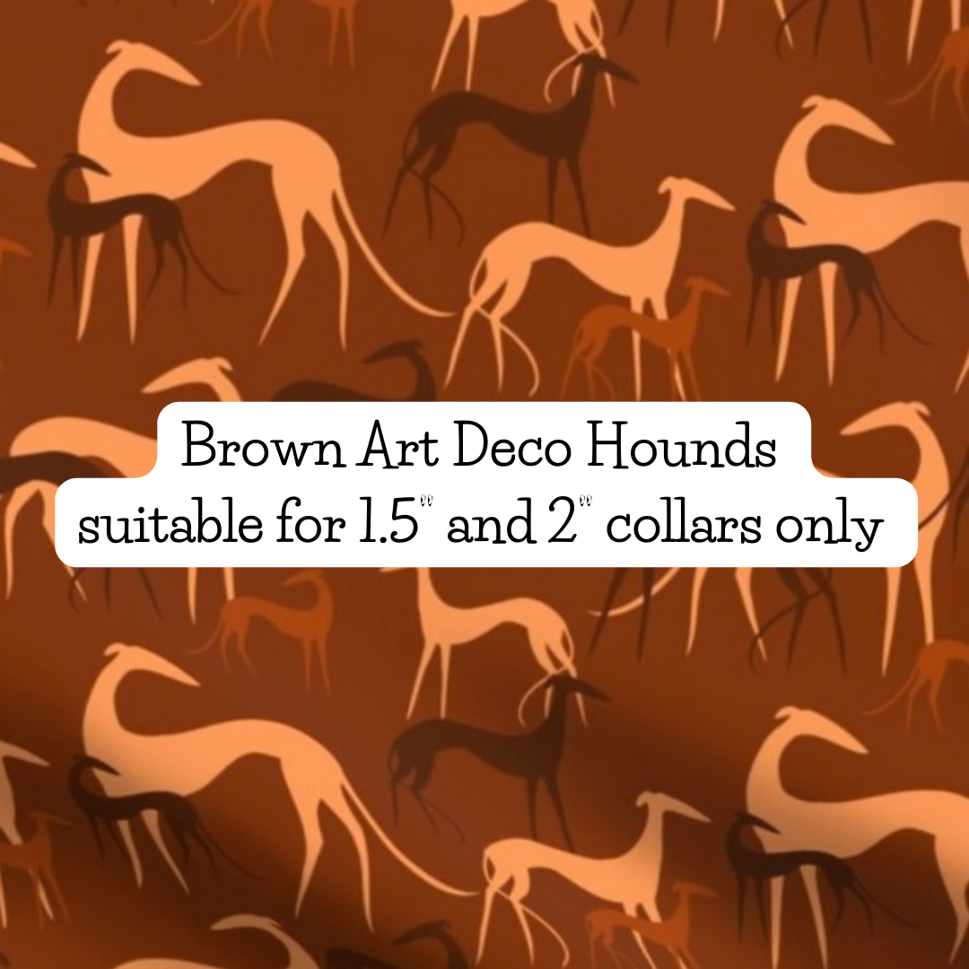 Brown Art Deco Hounds
