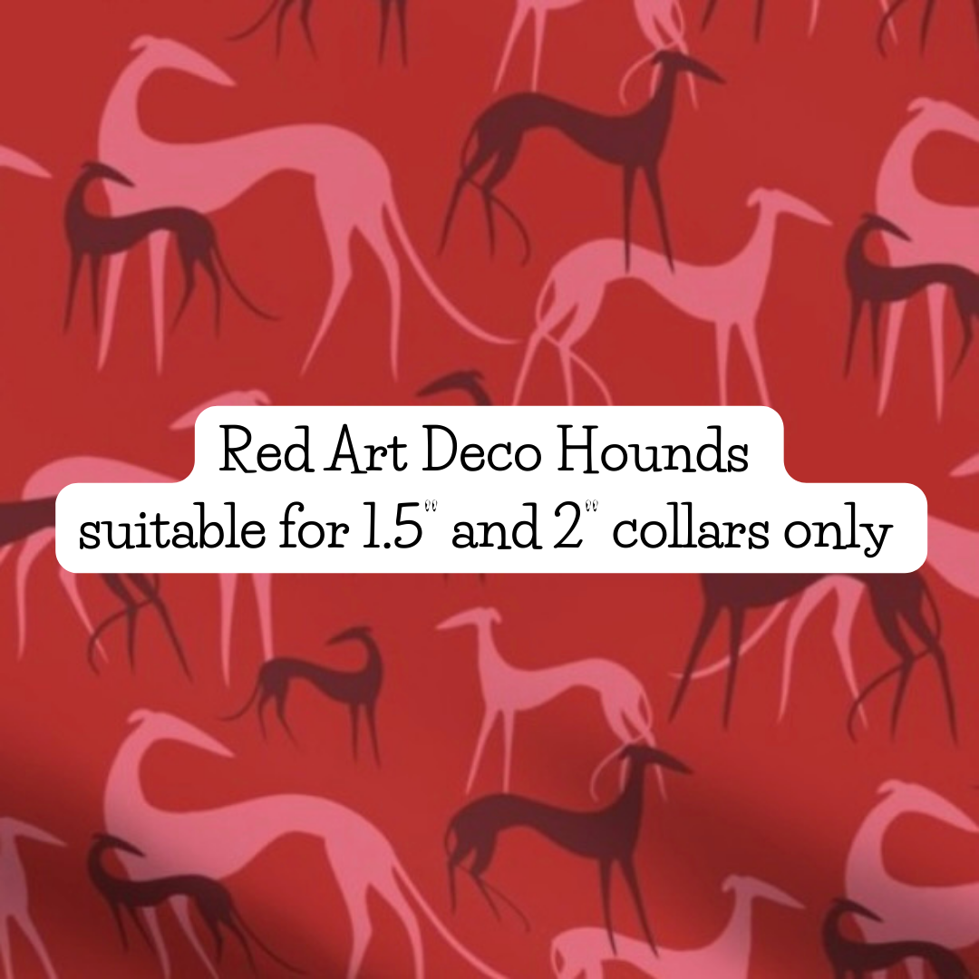 Red Art Deco Hounds