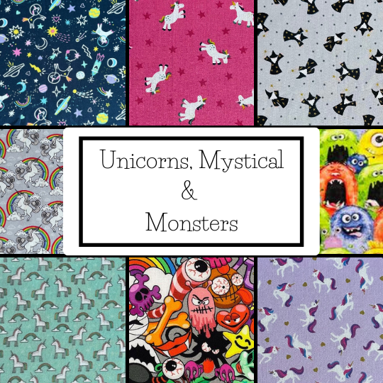 Unicorns, Mystical and Monsters Fabrics