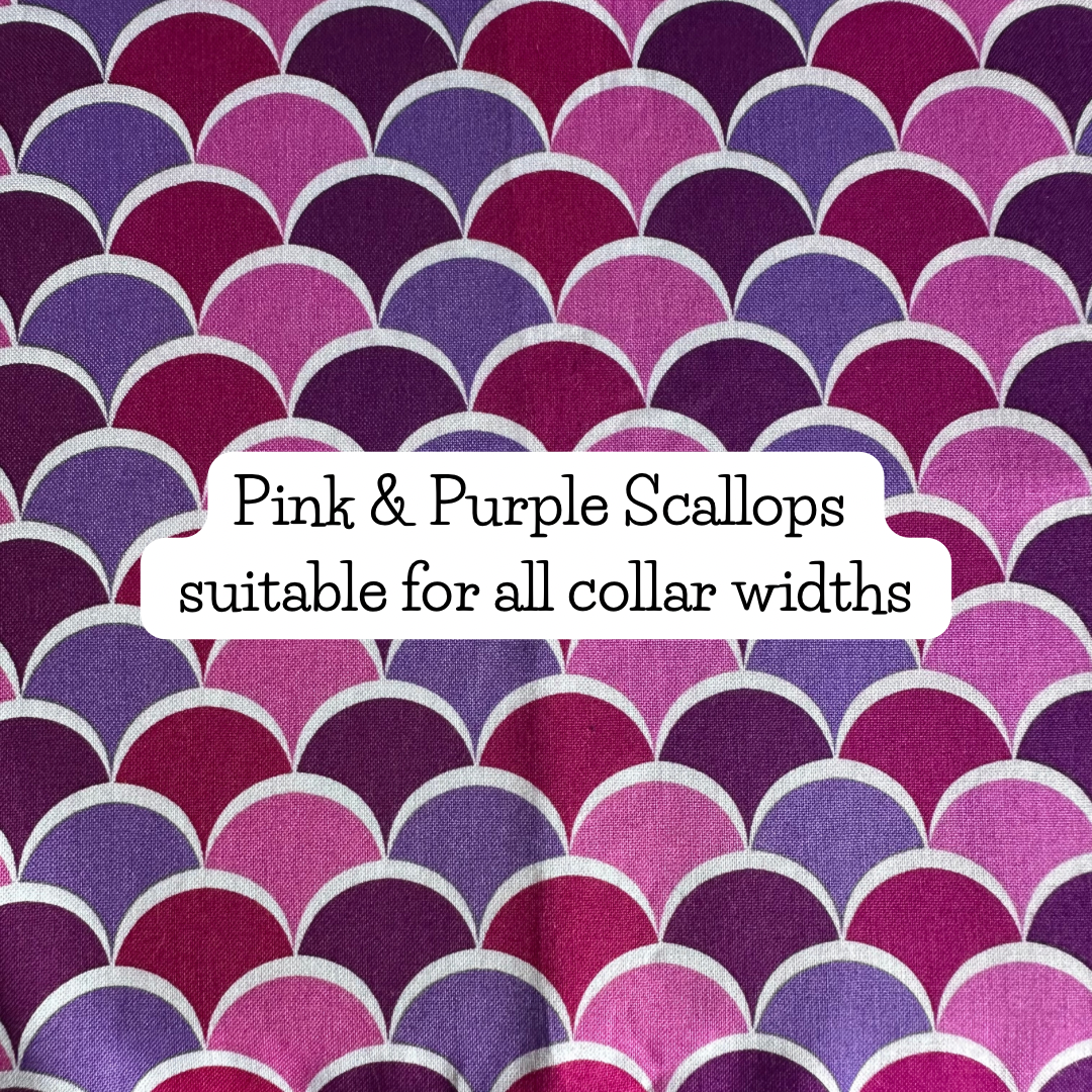 pink and purple scallops