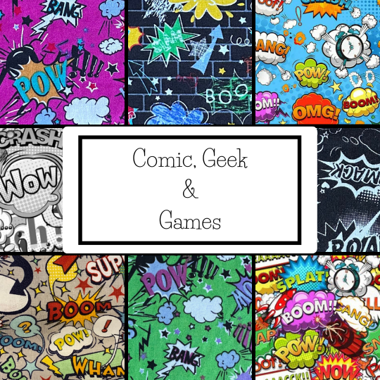 Comic, Geek & Games Fabrics